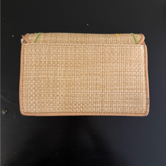 Tory Burch Robinson Embroidered Straw Shoulder Bag - Picture 4 of 5